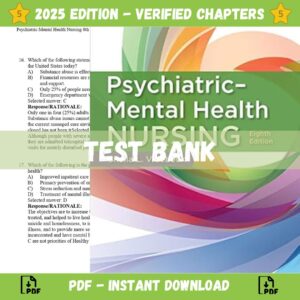 Test bank - Psychiatric-Mental Health Nursing, 8th Edition (Sheila L.Videbeck, 2024)