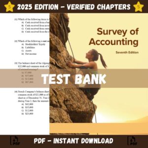 Test Bank - Survey of Accounting 7th Edition (Edmonds, 2023)