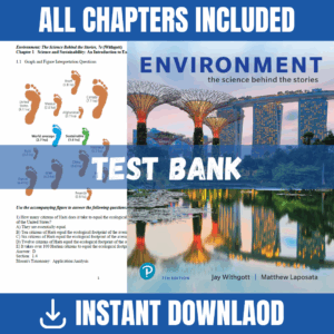 Test Bank - Environment: The Science Behind the Stories, 7th Edition (Jay H. Withgott, Matthew Laposata, 2023)
