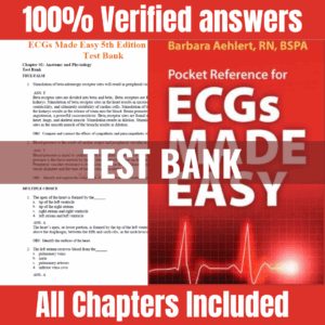 Test Bank - ECGs Made Easy, 5th Edition (Barbara J. Aehlert, 2017)