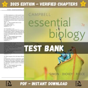 Test Bank – Campbell Essential Biology with Physiology Chapters, 7th Edition (Simon, 2019)