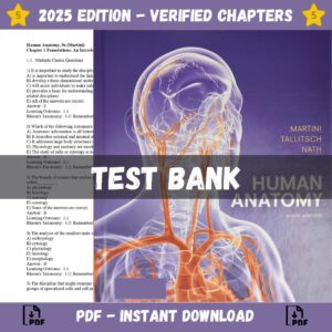Test bank - Human Anatomy 9th Edition, (Martini, 2017)