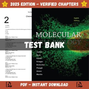 Test bank - Molecular Cell Biology 8th Edition, (Harvey Lodish, 2016)